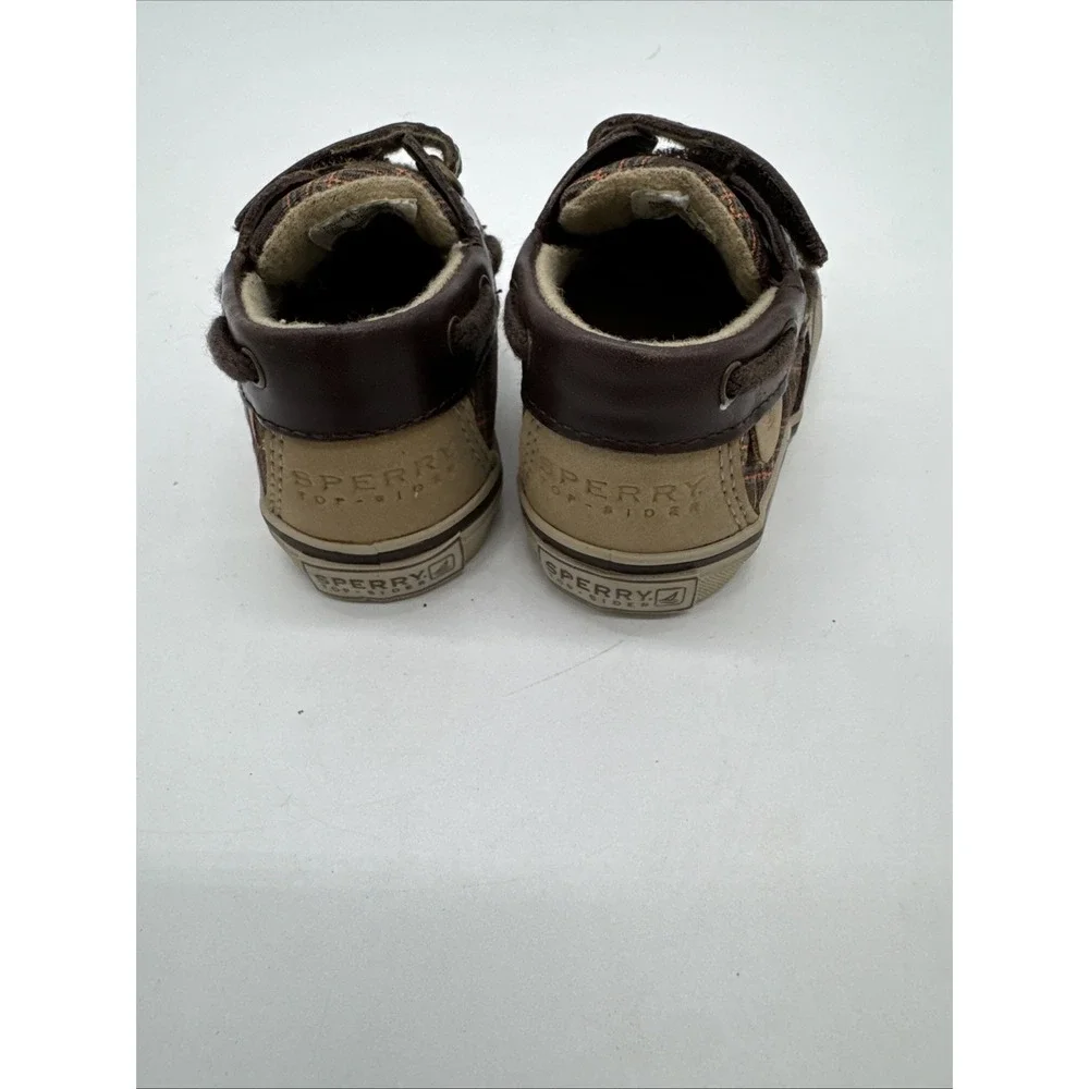 Sperry Infant Top Sider Boat Shoes Brown Leather 2 M‎